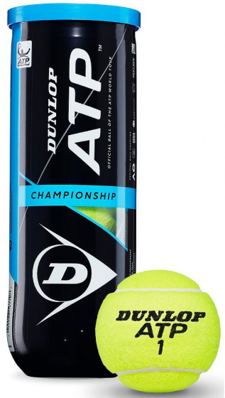 Tennis balls balle de tennis ATP Championship caoutchouc/felt jaune 3 pièces - Dunlop