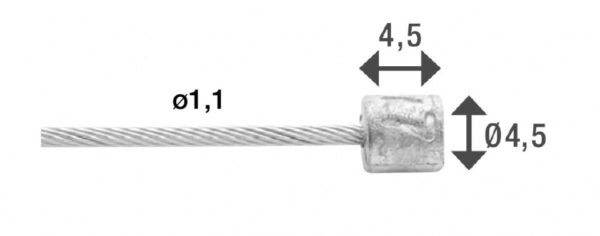 Câbles d'accélération câble intérieur de déplacement Shimano 2,25 m 1,1 mm argent - Elvedes – Image 3