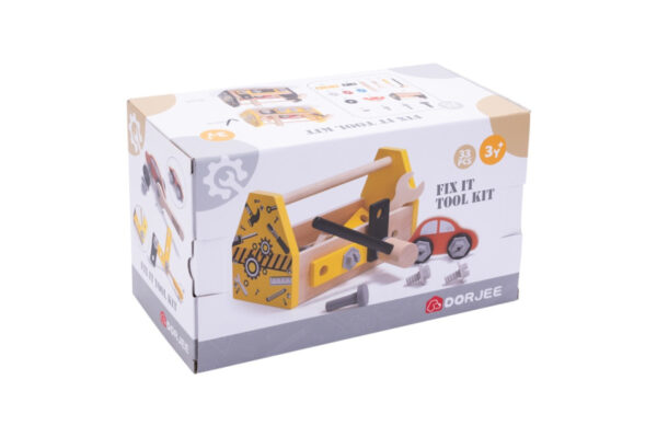 Toy workbenches Boîte à outils 33 pièces Junior Bois Noir - Dorjee – Image 3
