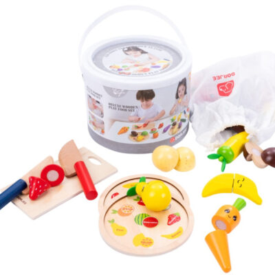 Toy food Set de jouets à sculpter en bois Fruits et légumes - Dorjee