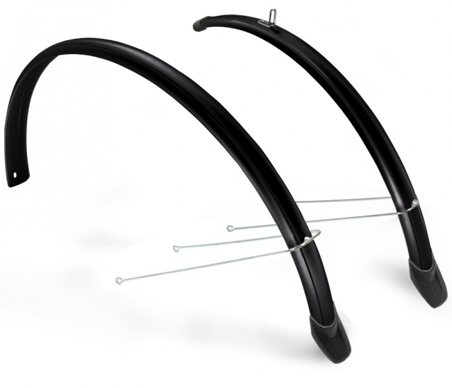 Garde-boue kit garde-boue 28 pouces 58 mm plastique noir - Eurofender