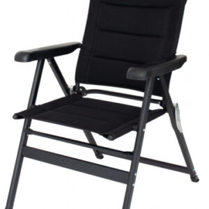 Chaises de camping chaise de camping Chateau 123 x 48 cm aluminium noir - Eurotrail