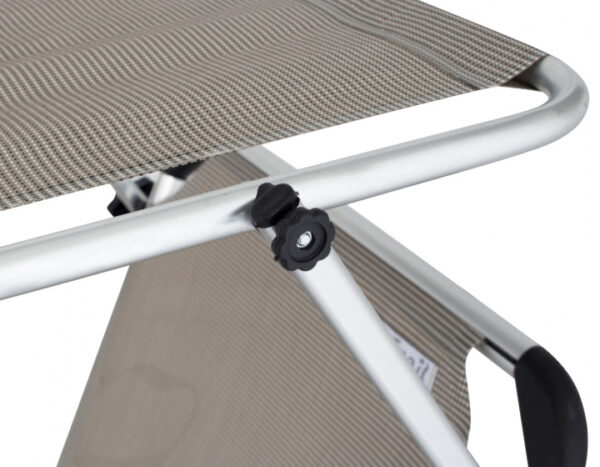 Les bancs solaires chaise longue Pebble Beach 57 x 188 x 30 cm aluminium gris - Eurotrail – Image 3