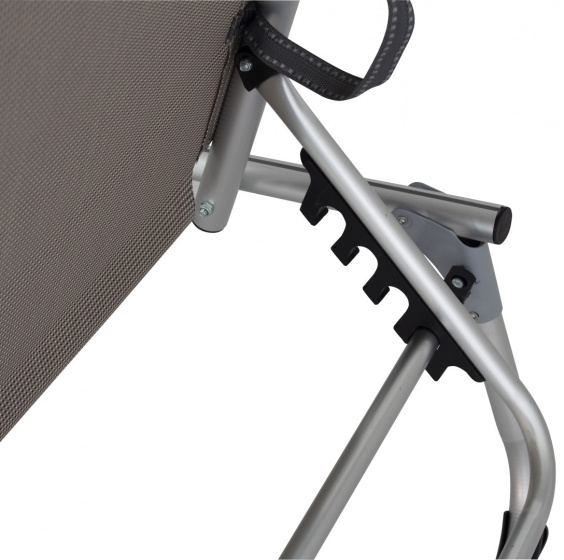 Les bancs solaires chaise longue Pebble Beach 57 x 188 x 30 cm aluminium gris - Eurotrail – Image 4