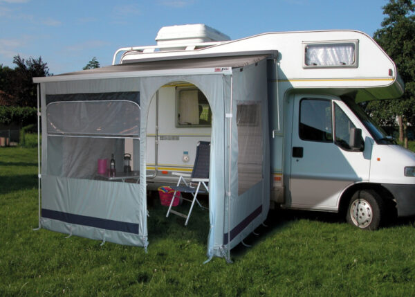 Auvents tente à auvent Narvik 350 220 x 230 cm polyester gris - Eurotrail – Image 3