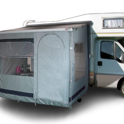 Auvents tente à auvent Narvik 350 220 x 230 cm polyester gris - Eurotrail