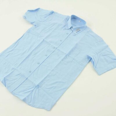 Chemise business FK à manches courtes taille 41 en coton bleu -
