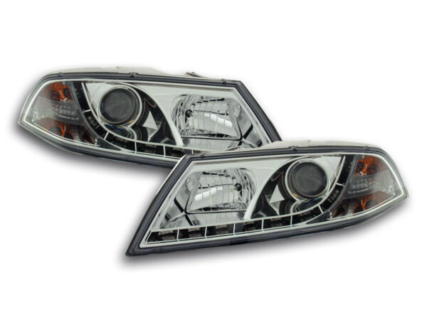 Phare Daylight LED DRL look Skoda Octavia type 1Z 04-08 chrome -