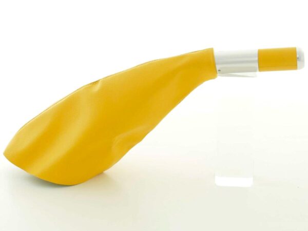 Poignée de frein à main design cuir jaune levier de frein à main jaune universel -