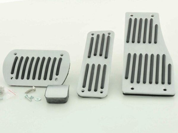 Ensemble de pédales de pédales en aluminium FK 4 pièces Mercedes Benz C- / E- / S-class housse de pédale pédales de voiture design rayé -