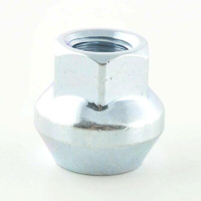 Écrou de roue simple, longueur 23 mm, collier conique M14X1,5 argent -