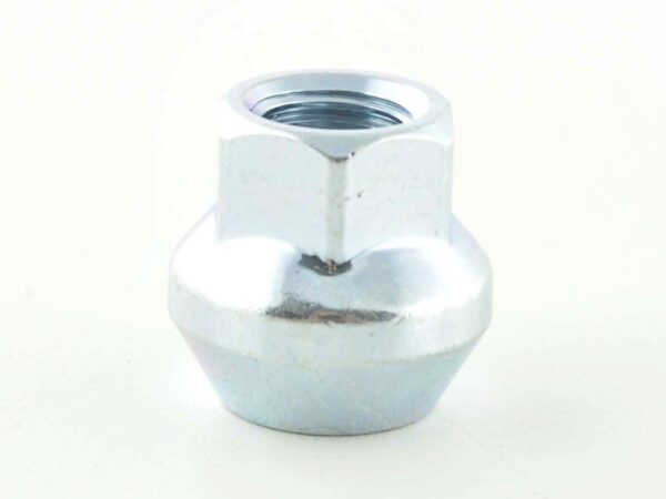 Écrou de roue simple, longueur 23 mm, collier conique M14X1,5 argent -