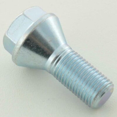 Boulon de roue individuellement collier conique filetage longueur 21 mm M12x1,25 argent -