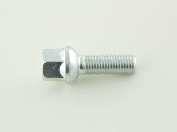 Boulon de roue simple, longueur d'arbre 32 mm, collier sphérique, argent M12x1,5 - – Image 3