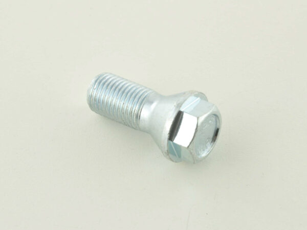 Boulon de roue simple, longueur d'arbre 26 mm, collier conique, tête courte, argent M12x1,5 - – Image 3