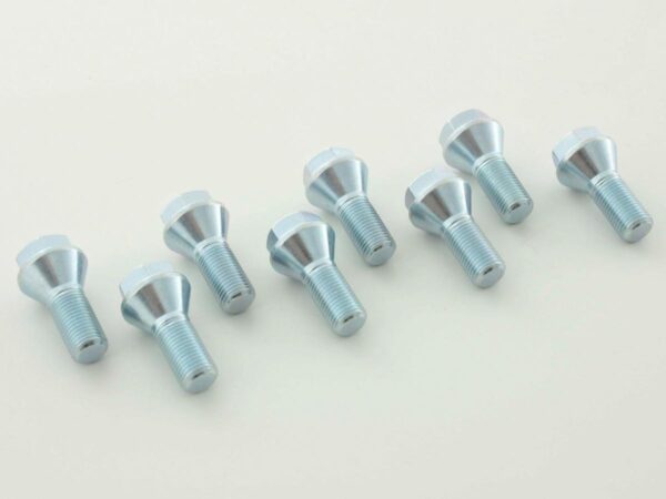 Jeu de boulons de roue (8 pcs.) Longueur de tige 25 mm, collier conique, tête courte M14x1,5x25 -