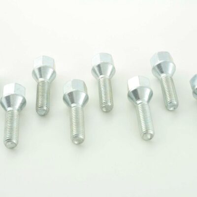 Jeu de boulons de roue (8 pcs.) Collier conique longueur d'arbre 60 mm M12x1,5 argent -