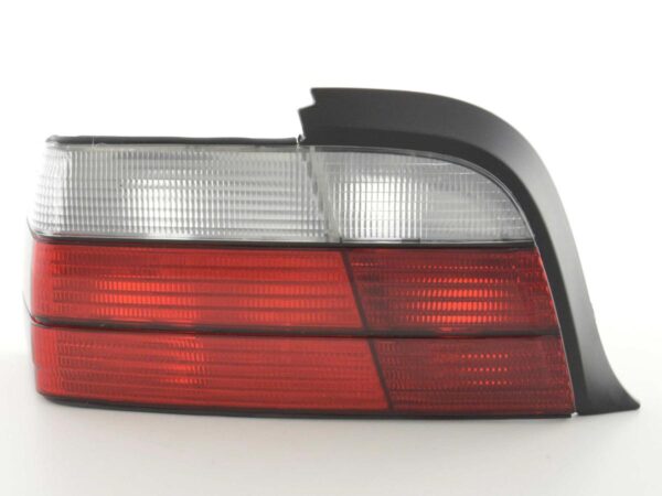 Jeu de feux arrière BMW Série 3 Coupé type E36 91-98 rouge/blanc -