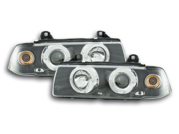Phare avant BMW Série 3 Coupe type E36 92-98 noir -