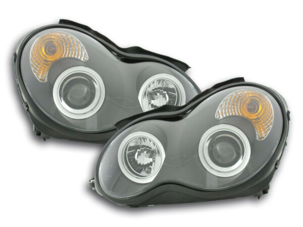 Jeu de phares Mercedes Classe C type W203 00-07 noir -