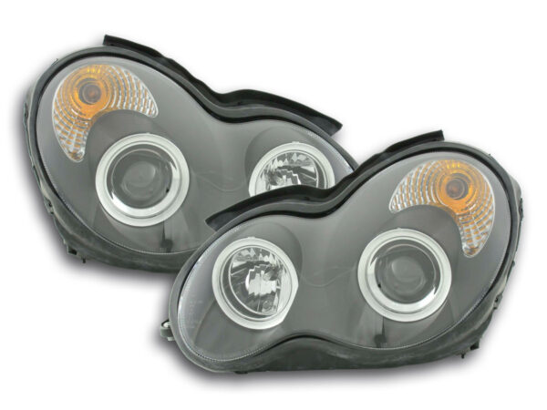 Jeu de phares Mercedes Classe C type W203 00-07 noir -
