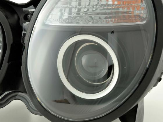 Jeu de phares Mercedes Classe E type W210 99-01 noir pour conduite à droite - – Image 3