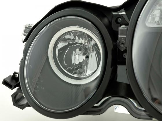 Jeu de phares Mercedes Classe E type W210 99-01 noir pour conduite à droite - – Image 4