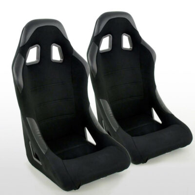 Sièges sport FK Sièges baquets complets pour voiture Set Edition 4 tissu noir -