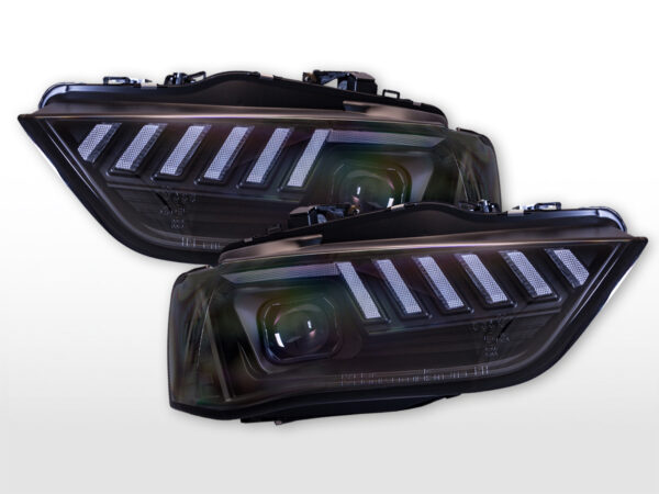 Jeu de phares halogènes feux de jour LED Audi A4 8K année 13-15 noir pour conduite à droite -