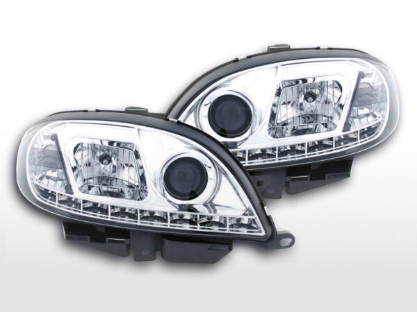 Phare Daylight LED DRL look Citroen Saxo 00-02 chrome -