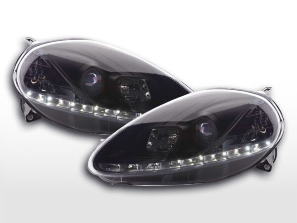 Phare Daylight LED DRL look Fiat Grande Punto type 199 05-08 noir -