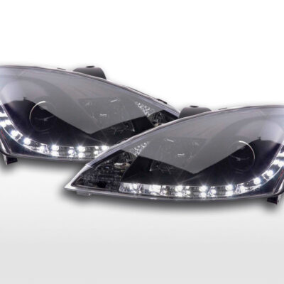Phare Daylight à LED DRL look Ford Focus 3/4/5 portes. 01-04 noir -