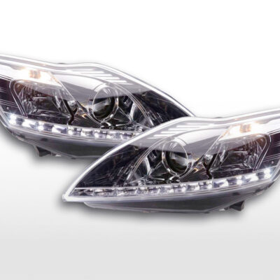 Phare Daylight à LED DRL look Ford Focus 3/5 portes. 08-10 chromé -