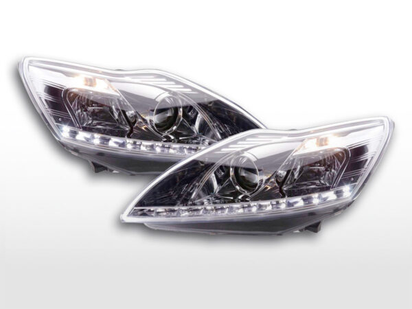 Phare Daylight à LED DRL look Ford Focus 3/5 portes. 08- chromé -