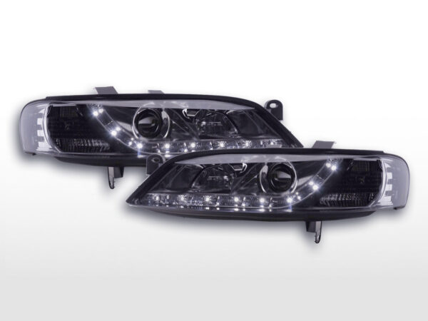 Phare Daylight LED DRL look Opel Vectra B 96-99 chrome -