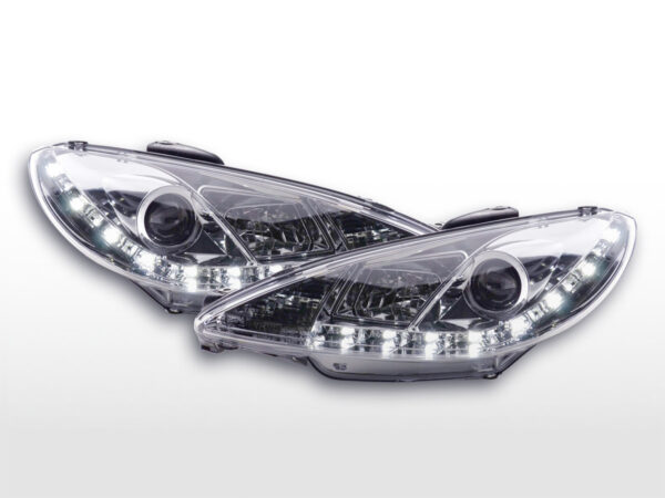 Phare Daylight LED feux de jour Peugeot 206 type S16 98- chrome -