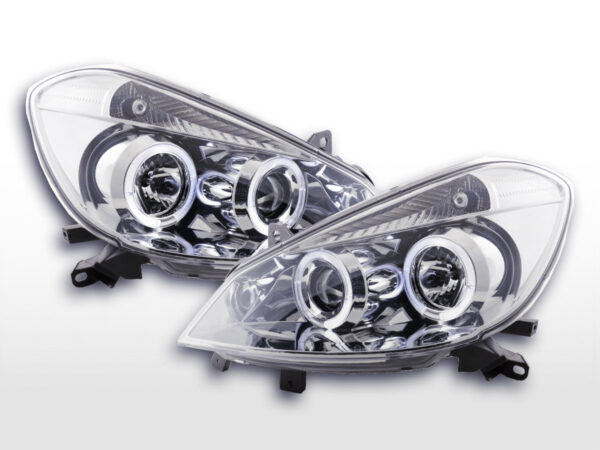 Phare avant Renault Clio type R 05- chromé pour conduite à droite -