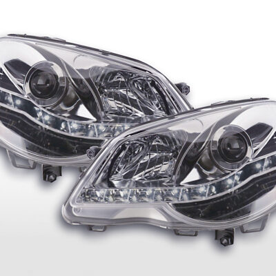 Phare Daylight LED DRL look VW Polo type 9N3 05-09 chrome -