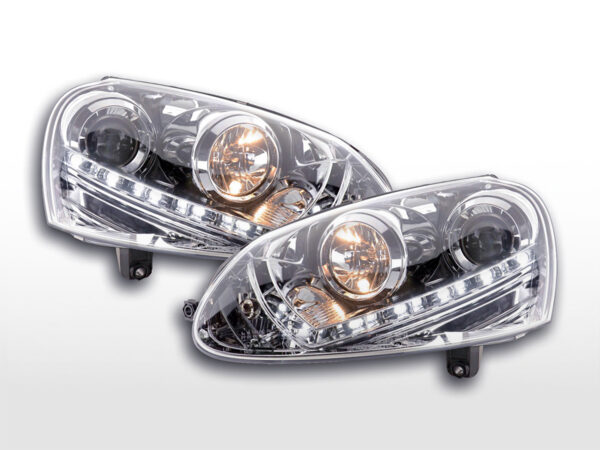 Phare Daylight LED feux de jour VW Golf 5 type 1K 03-08 chrome -