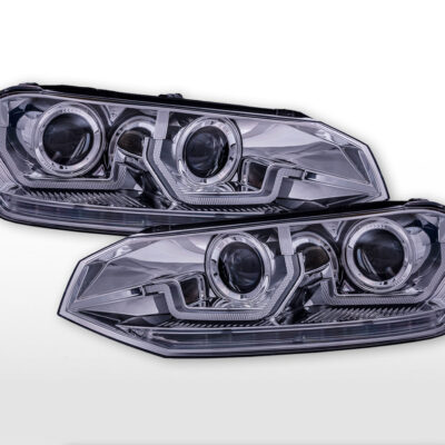 Jeu de phares VW Polo VI type AW année 17-21 chromé pour conduite à droite -