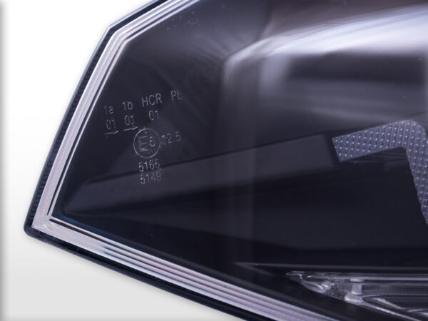 Jeu de phares feux diurnes LED VW Polo VI type AW année 17-21 noir pour véhicules avec direction à droite - – Image 2