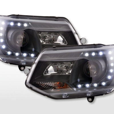 Phare Daylight LED feux de jour VW Bus T5 à partir de 2009 noir -