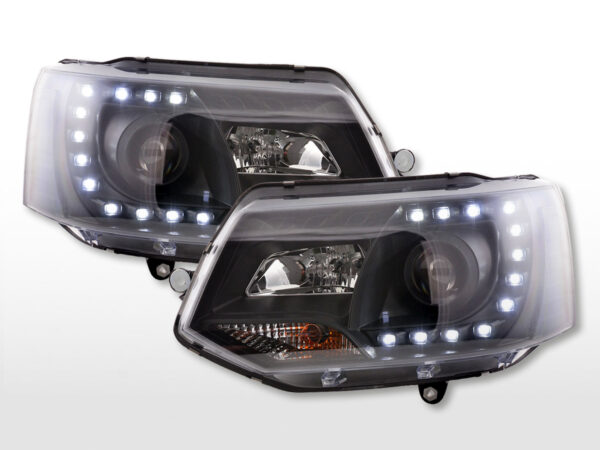 Phare Daylight LED feux de jour VW Bus T5 à partir de 2009 noir -