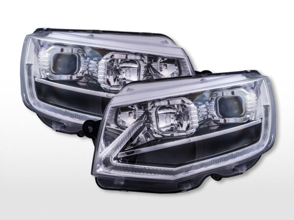 Jeu de phares halogènes VW T6 année 16-19 chromé -