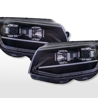Jeu de phares halogènes VW T6 année 16-19 noir -