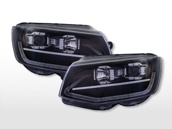 Jeu de phares halogènes VW T6 année 16-19 noir -
