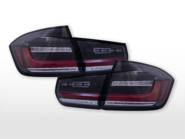Set de feux arrière LED BMW Série 3 F30 12-17 rouge/noir fumé -