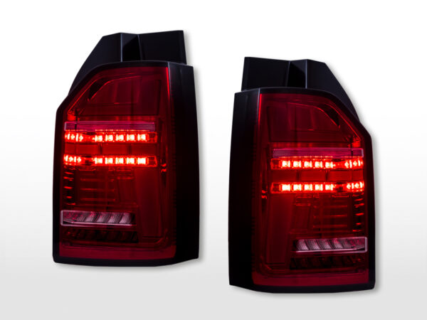 Jeu de feux arrière LED VW T6 année 16-19 version ampoule d'origine rouge/clair -