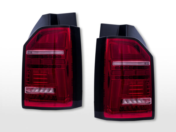 Jeu de feux arrière LED VW T6 année 16-19 version ampoule d'origine rouge/clair - – Image 2