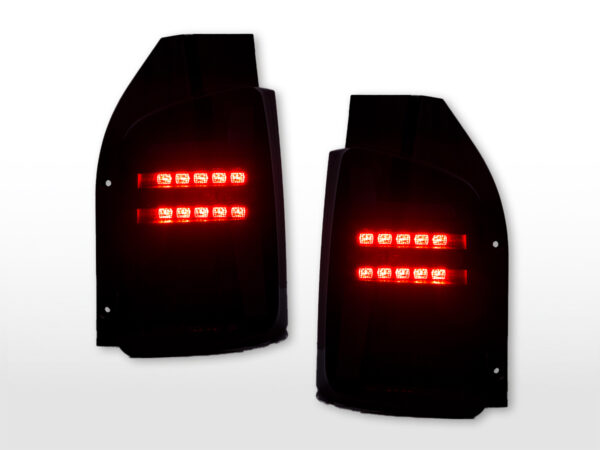 Jeu de feux arrière LED VW T6 année à partir de 20 portes battantes noir/fumée - – Image 2